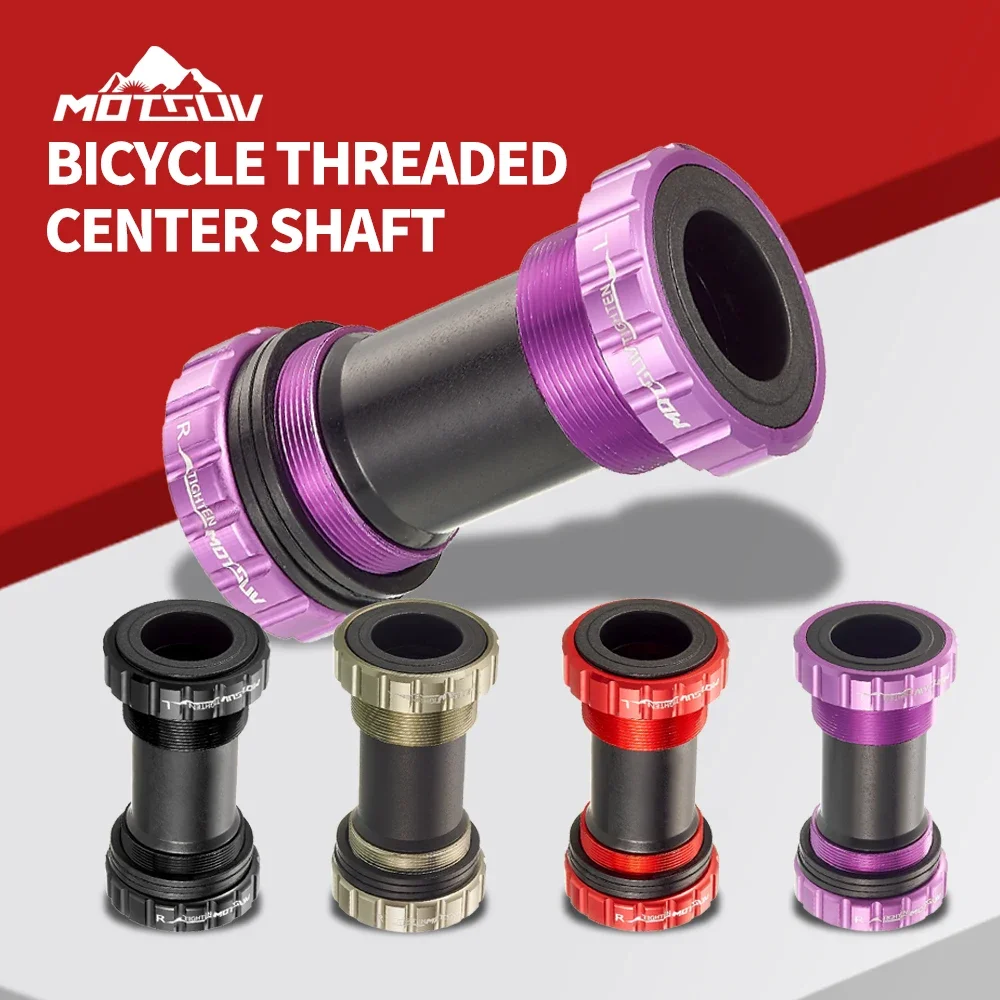 

MOTSUV Bottom Bracket 68/73mm Bicycle Axis MTB Road Cycling Bottom Bracket Waterproof CNC Aluminum Alloy BB Crank Set Axis Parts