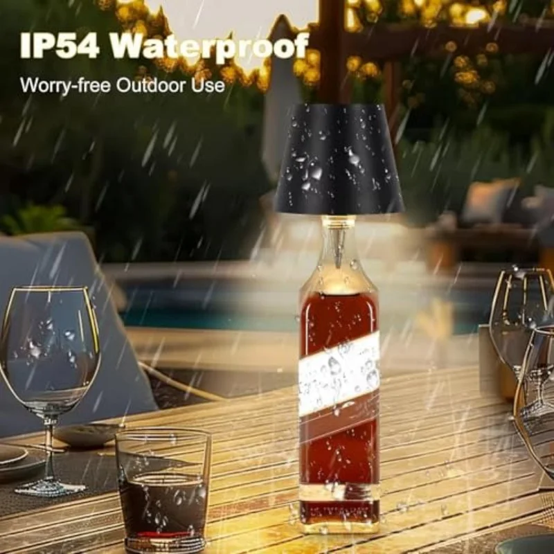 Wireless Wine Bottle Lamp 3 - Color LED Table Lamp with Rechargeable Touch Control Ideal for Bar and Restaurant Dec Suitable for