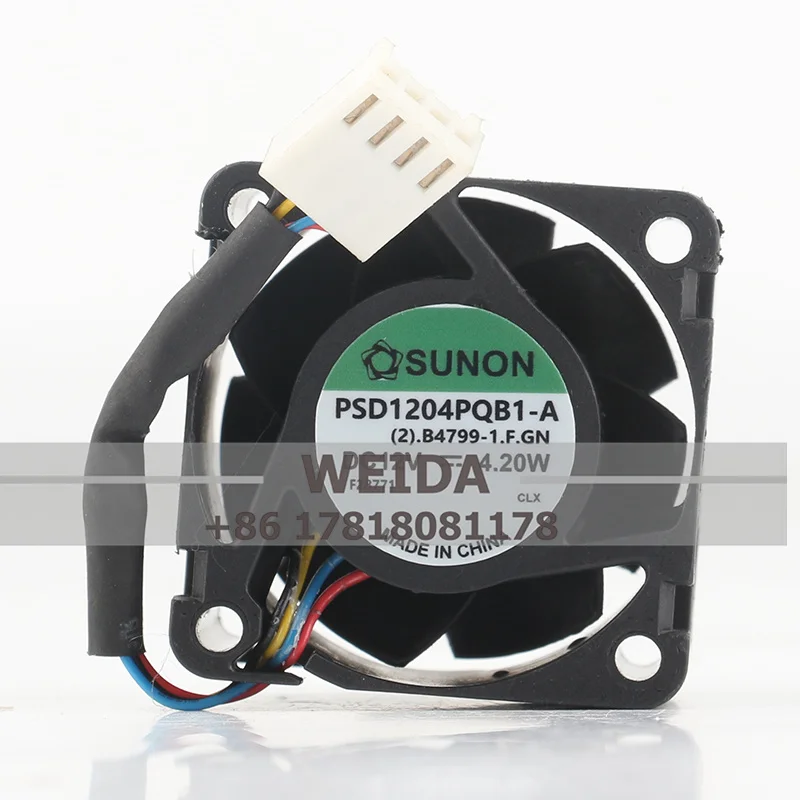 Original SUNON 40*40*28MM PSD1204PQB1-A DC12V 4.20W 4CM 4028 four-wire cooling fan