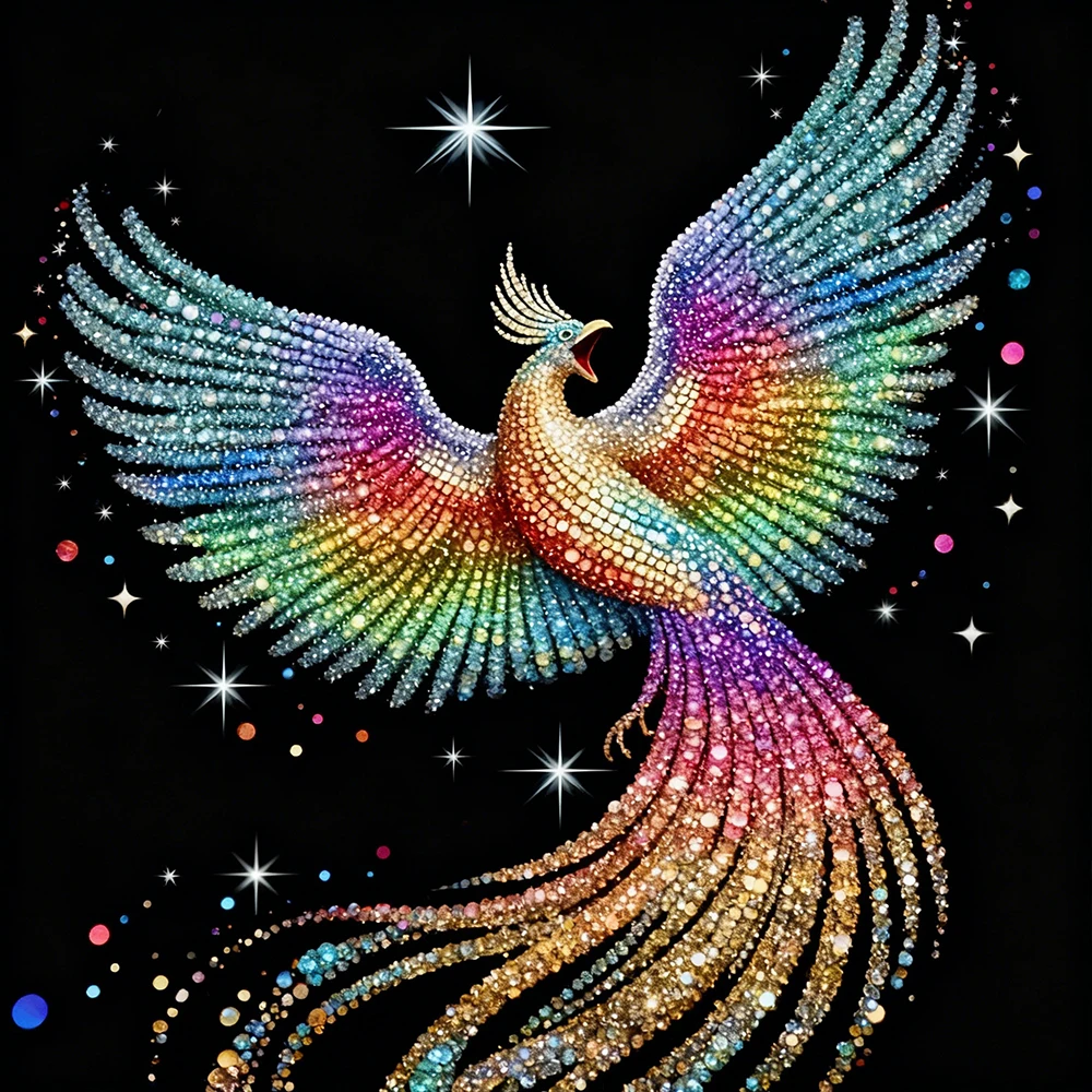 EverShine DIY Diamant Stickerei Phoenix 5D Vollbohrer Diamant Kunst Malerei Kit Tier Mosaik Handwerk für Erwachsene handgemachtes Geschenk