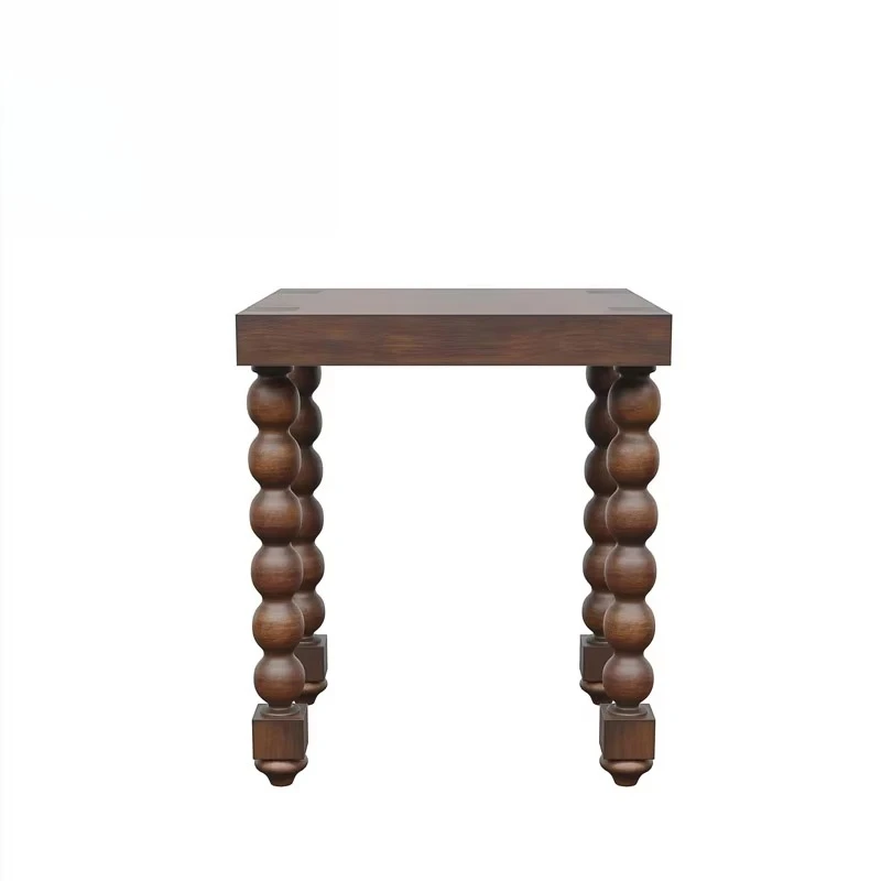 Modern hotel simple country square brown coffee corner table Nordic living room classic design sofa wooden bedside table