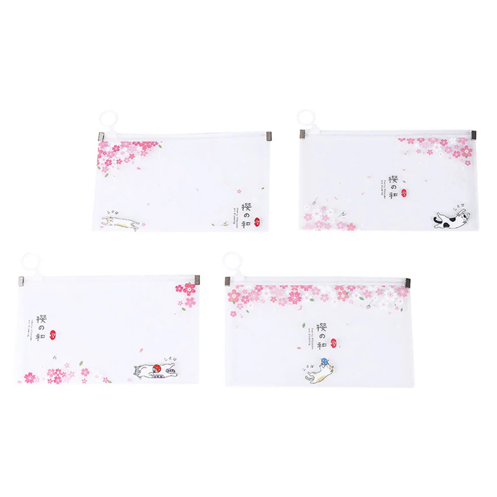 

Information Bag Stationery Students Storage Clip File Pouch Cartoon Waterproof Toiletry Mask Bags