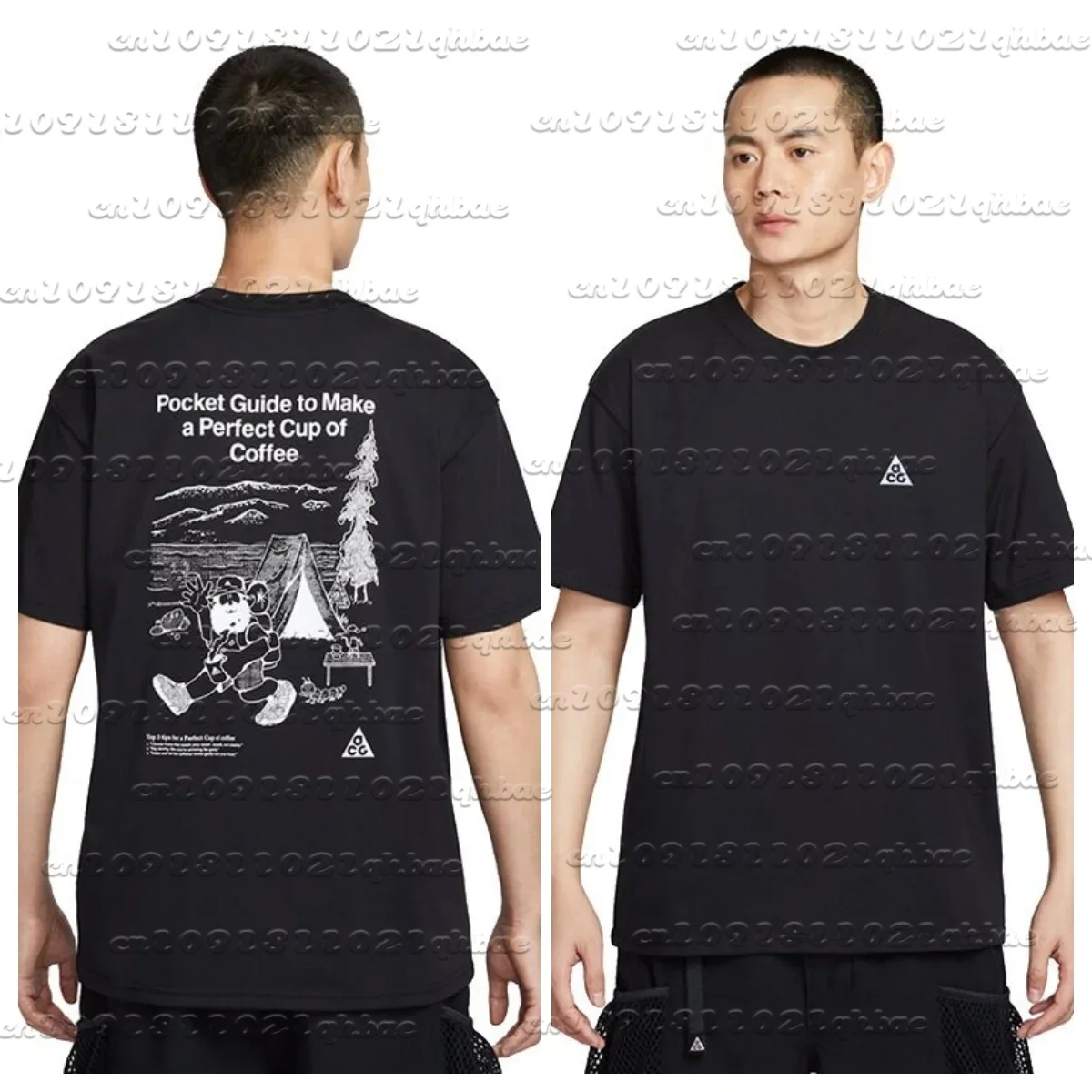 

Outdoor Sport Brand AGC Basic Print Logo Short-sleeved Summer Men's Short-sleeved Quick-drying Breathable Versatile Casual Top