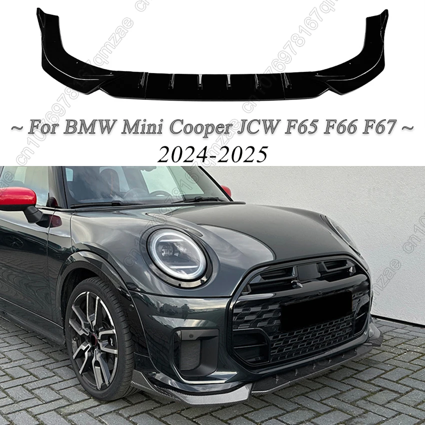 

Автомобильный передний бампер, спойлер для BMW Mini Cooper JCW F65 F66 F67 2024-2025, нижняя защита, сплиттер, комплекты украшений для кузова