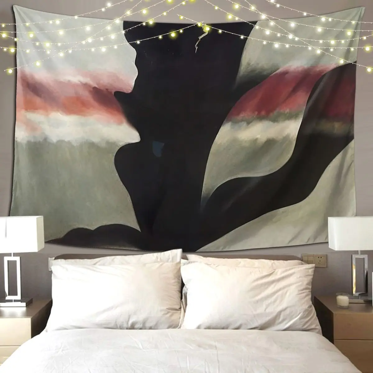 

Гобелен с известными картинами «Горджия О'Киф», забавный настенный гобелен, эстетический домашний декор, гобелены для гостиной, спальни, общежития