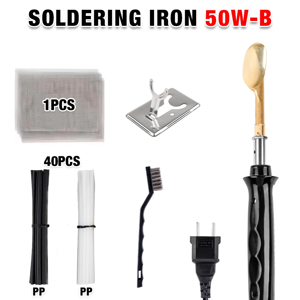50W / 100W Home Leather Ironing Tool Crack Repair Smoothing Tool Repair Plastic Soldering Iron Car Bumper Welding Machine,Tools image 3
