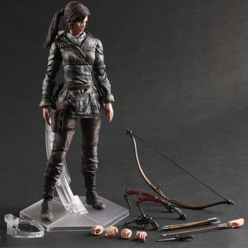 Anime Rise of the Tomb Raider Lara Croft Figure Joint Mobile Desktop Model Ornaments Home Decoration Children Birthday Gift Toy