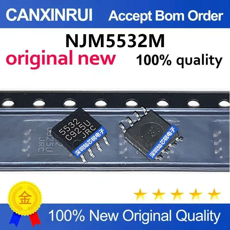 (5-100pieces)Brand New Original JRC5532 NJM5532M 5532 SMD SOP8 Low-Noise Dual Op-Amp Wide-Body Chip