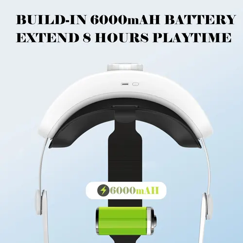 Imagen 2 del producto Correa para la cabeza con batería para Oculus Quest 3/Quest 3S, accesorios de repuesto de correa Elite ajustables para Meta Quest 3/Quest 3S