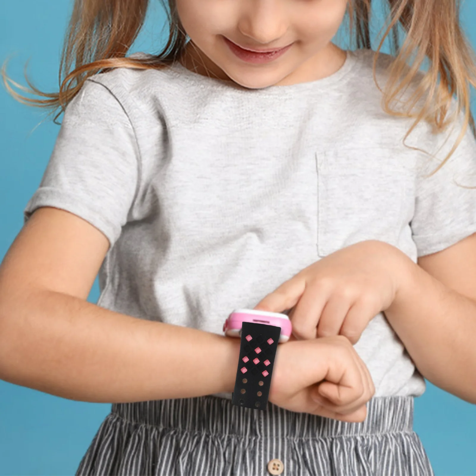 

2Pcs Children Phone Watch Strap Durable Silicone Kids Watchband Ideal Replacement For Children EcoFriendly Cell Phone