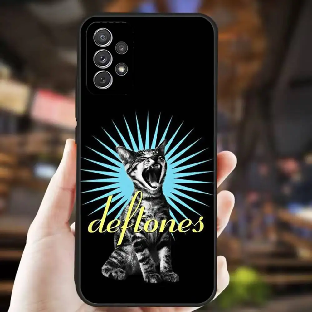 حافظة هاتف B-Band D-Deftones لهاتف سامسونج S25، S24، S21، S22، S23، S30، Ultra، S20، Plus، Fe، Lite، Note، 10,9,5G غطاء أسود