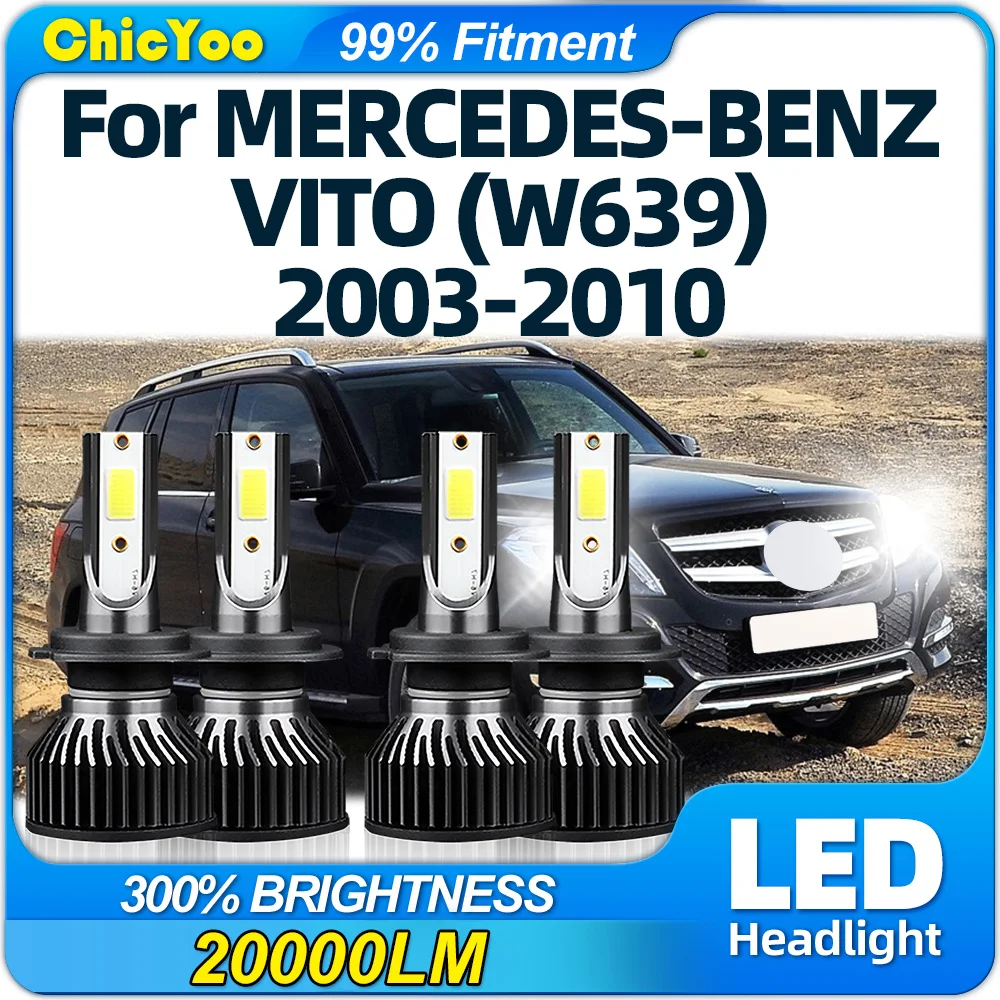 

H7 LED Headlight Bulb 240W 40000LM Super Bright Car Lights 12V 6000K For MERCEDES-BENZ VITO (W639) 2003-2006 2007 2008 2009 2010