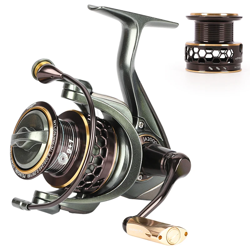 TSURINOYA Jaguar 1000 2000 3000 Weitwurf Doppelspule Edelstahllager Angeln Spinning Bass Reel Salzwasser