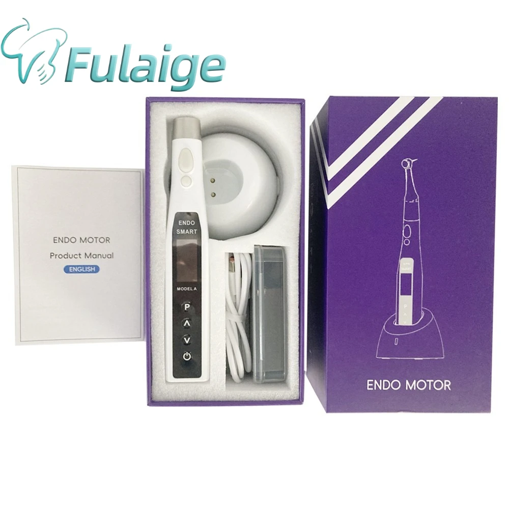 Root Canal Treatment Motor Wireless Dental with Built in Apex Locator 9 Modes 360 Rotation Reciprocating Handpiece