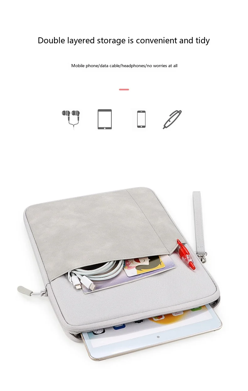 Tablet-Schutzhülle 7,9-8 Zoll Tragbare Neopren-Tasche Stoßfest für iPad Mini – Detail 7