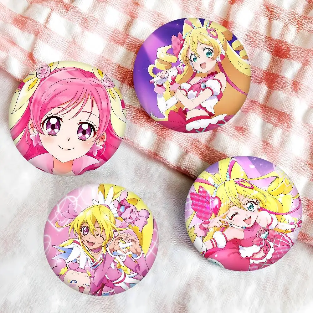 P-Pretty C-Cure الوردي 58mm اليدوية بروش الكرتون تأثيري شارة على ظهره مجوهرات اكسسوارات هدايا