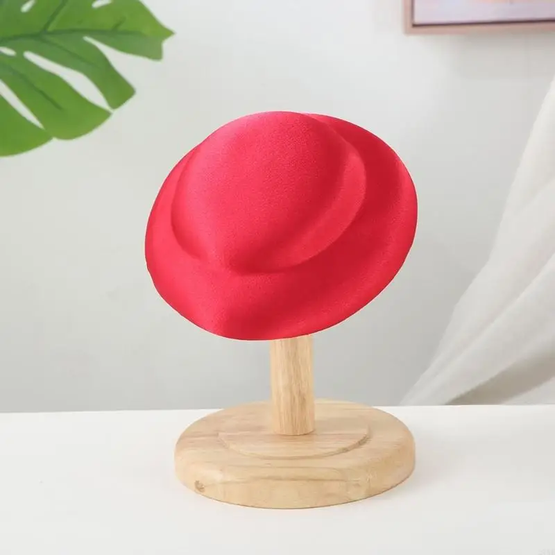 270D قبعة أنيقة فيدوراس شقة قصيرة الحواف قبعة مفاجأة الهدايا أغطية الرأس لقضاء عطلة صور الدعائم #4