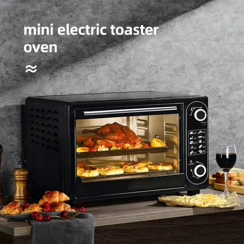 48L Multifunctional Electric Oven Household Large Capacity Double Heating Kitchen Appliances Pizza Oven  Electric Oven  Horno