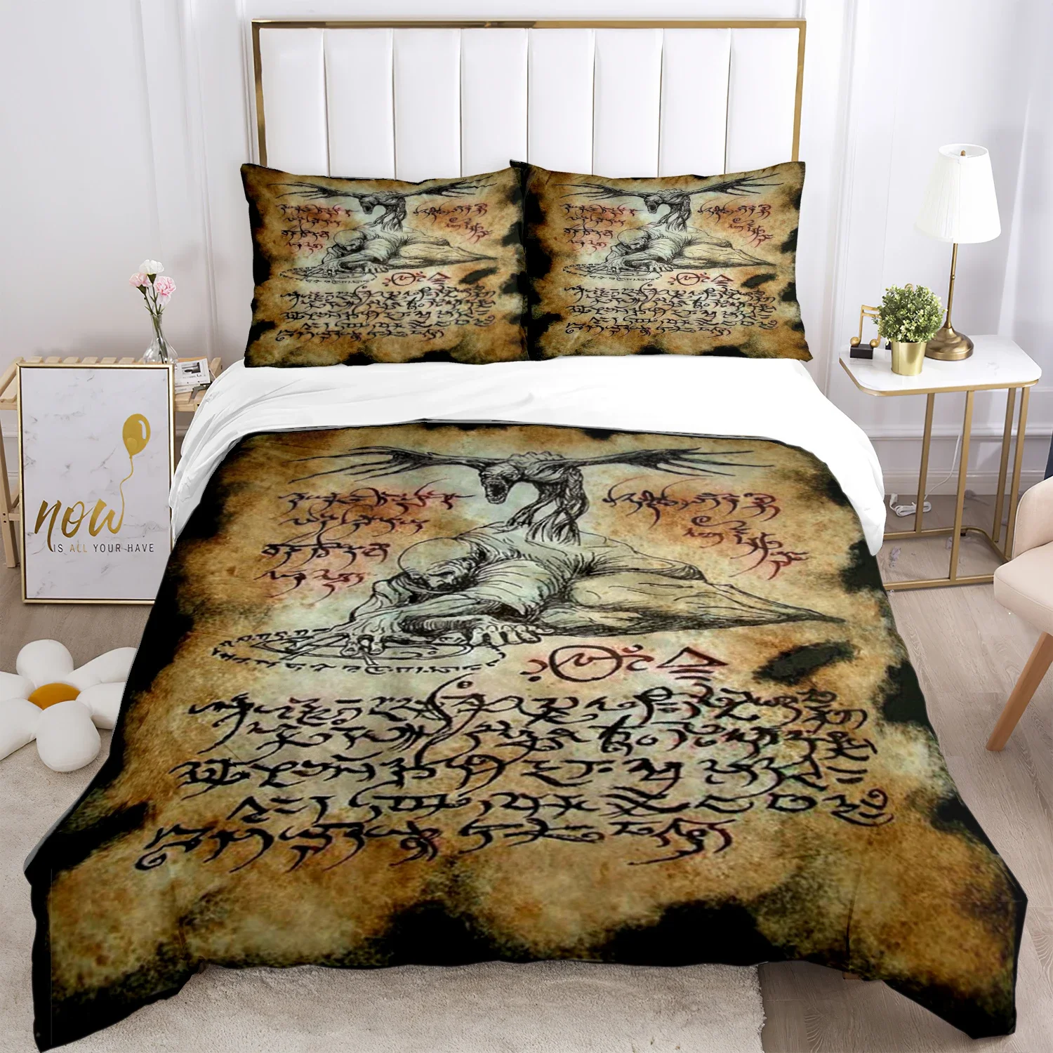 

Cthulhu Digital Print Polyester Bedding Sets Child Kids Covers Boys Bed Linen Set for Teens king size bedding set cover