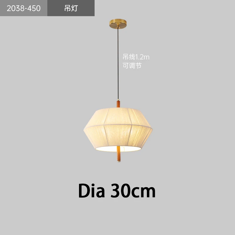 الوسابي نمط الرجعية القطن والكتان الثريات النمط الياباني B & B فندق غرفة الشاي دراسة الجوز اللون مطعم جزيرة الإضاءة #6