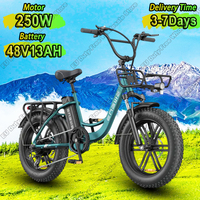 ENGWE L20 Boost Electric Bike 250W Motor 48V13AH Lithium Battery Urban Commuting E-Bicycle 20*4-in Fat Tire All-Terrain E-bike