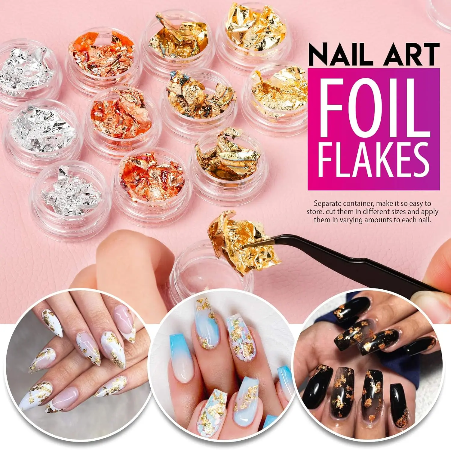 Butterfly Nail Art Dekorationsset: Aufkleber, Glitzer, Edelsteine, Folien und Werkzeuge – All-in-One-DIY-Nagelset
