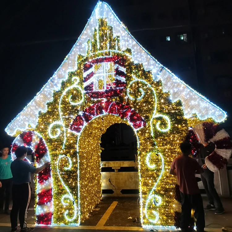 Standing Large Wedding Decoration Stage Walkway Christmas Event Decoration Giant Light Emitting Diode Time Tunnel Pattern