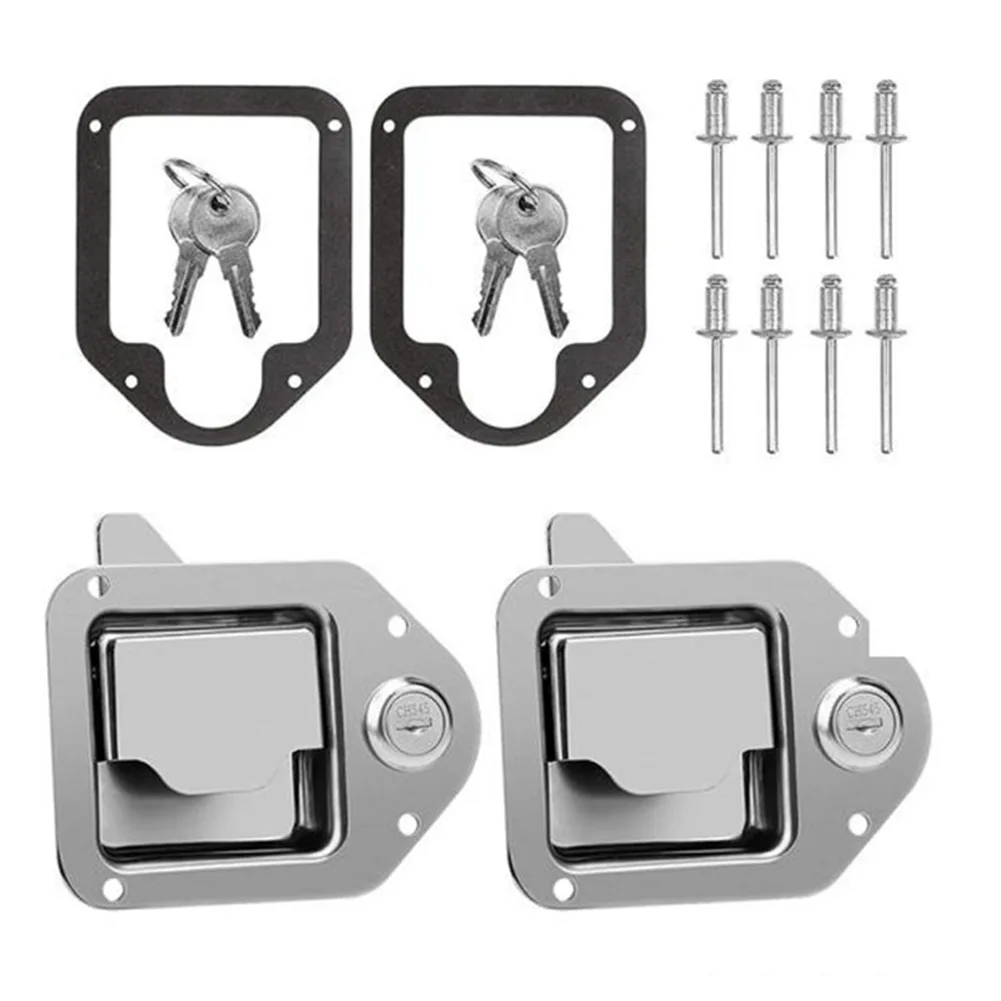 

Truck Toolbox Replacement Latch Set with Key for Trailers UTVs and Campervans Metal Construction for Durability