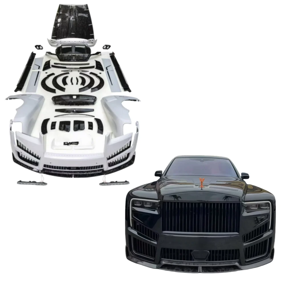 Upgrade the 2025 M Style Carbon Fiber Body Kit with Front  Rear Bumpers Side Skirts  Rear Spoilers for the Rolls Royce Cullinan
