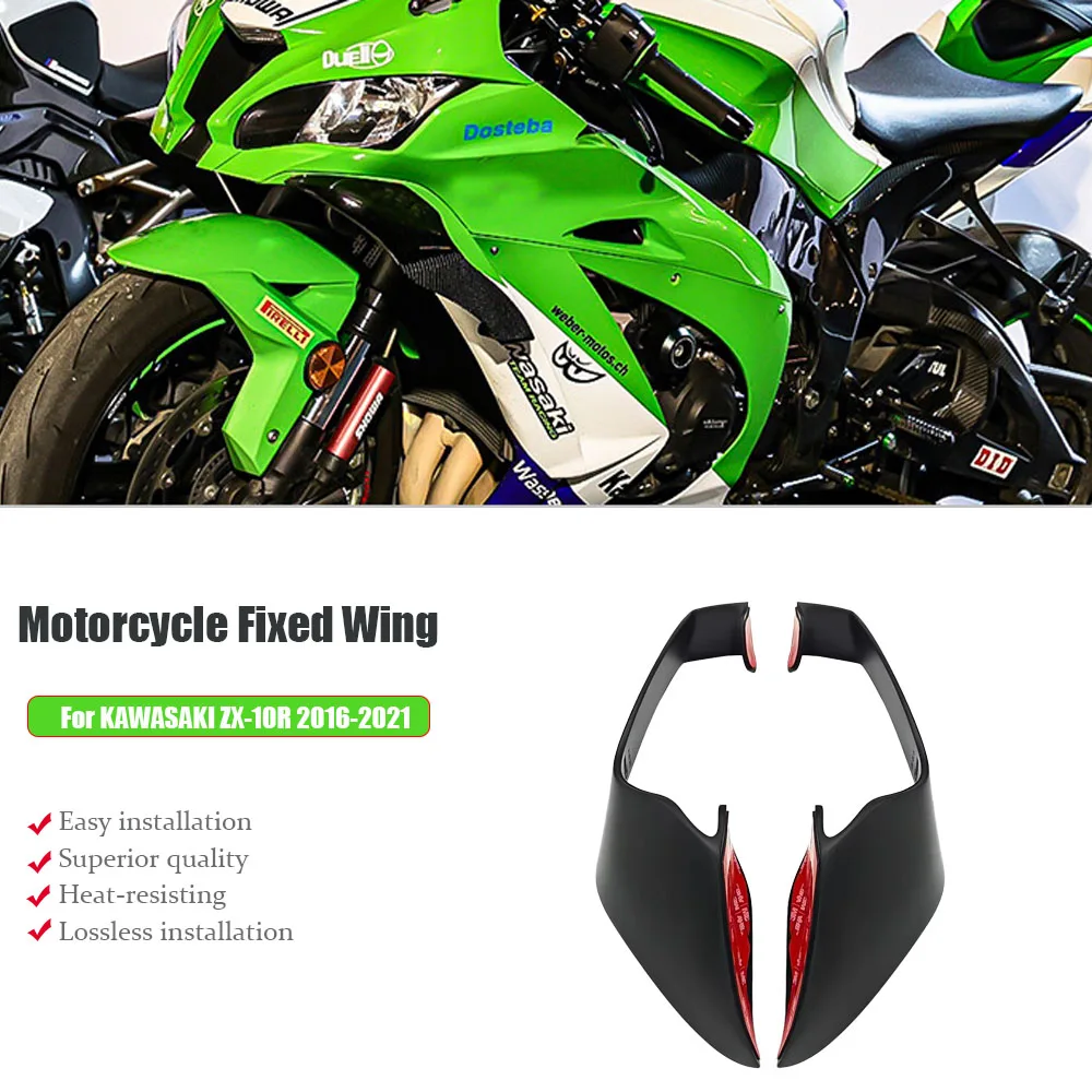 

ZX10R Winglet, For KAWASAKI ZX-10R 2016-2021,fixed Wind Wing,ABS Motorcycle Fairing Parts, Aerodynamic Wing Kit Fixed