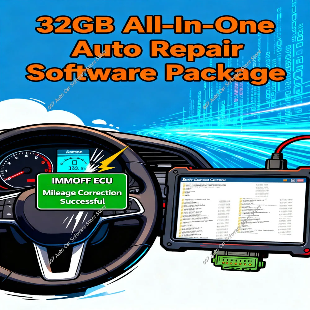 32GB All-In-One Auto Repair Software Package IMMOFF ECU Mileage Correction Airbag Diagnostic Tools for All Brands