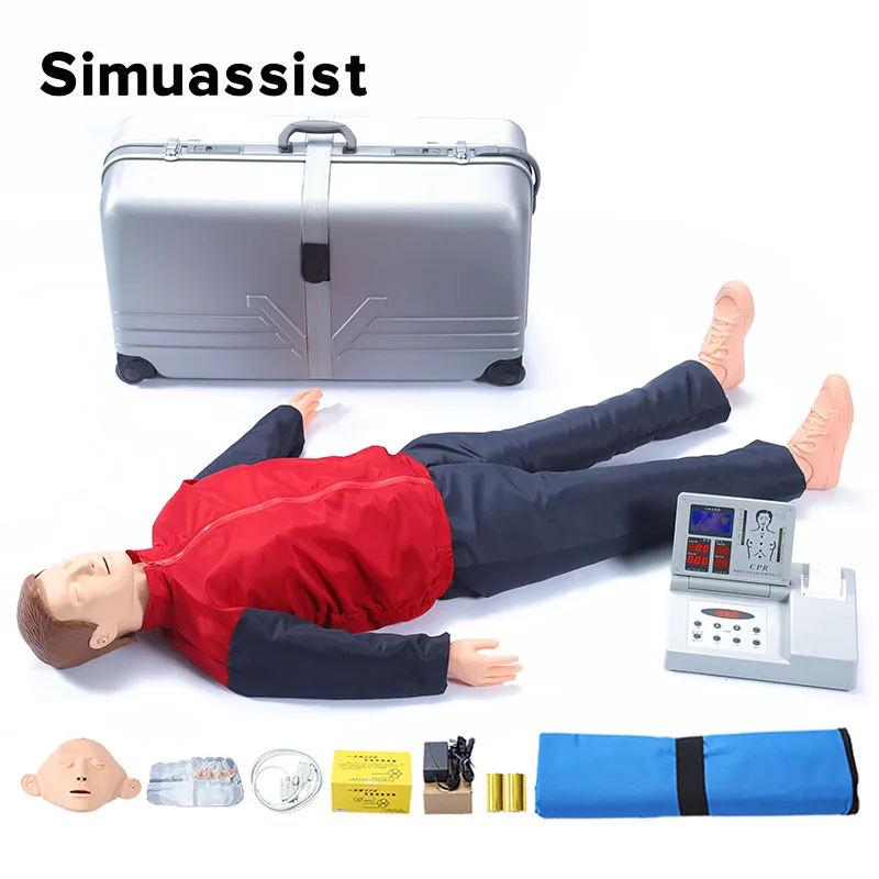 

LCD Color Display Computer Full Body Adult CPR Manikin/Mannequin，CPR Simulator Trainer ，First aids Training Model/Dummy