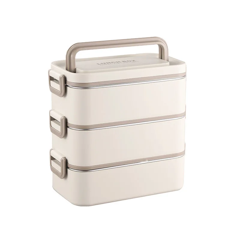 

Leakproof Stainl Steel 304 Multi-layer Microwave Se Lunch Box Adult School Ceteria Simple Sed Meal Container