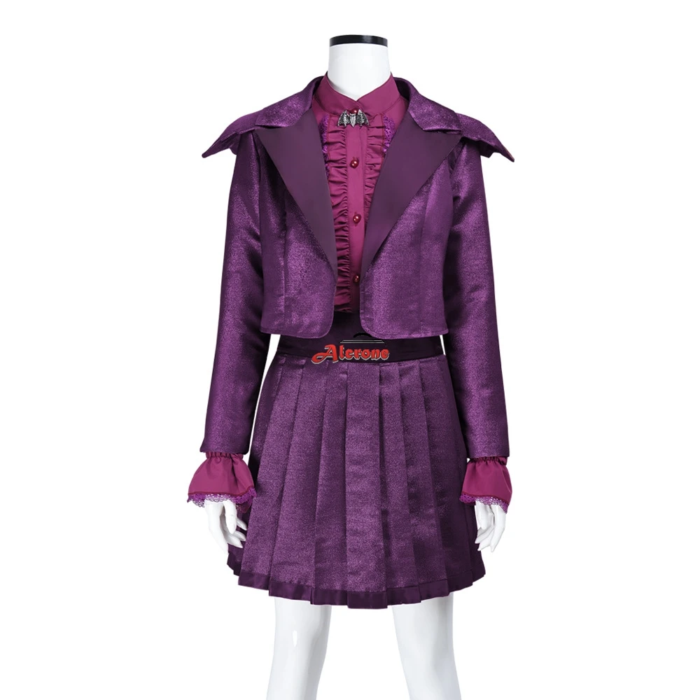 

Костюм вампирины для косплея из фильма, подростковая вампирия, фиолетовая одежда для женщин, Хэллоуин, карнавал, косплей, одежда вампиры