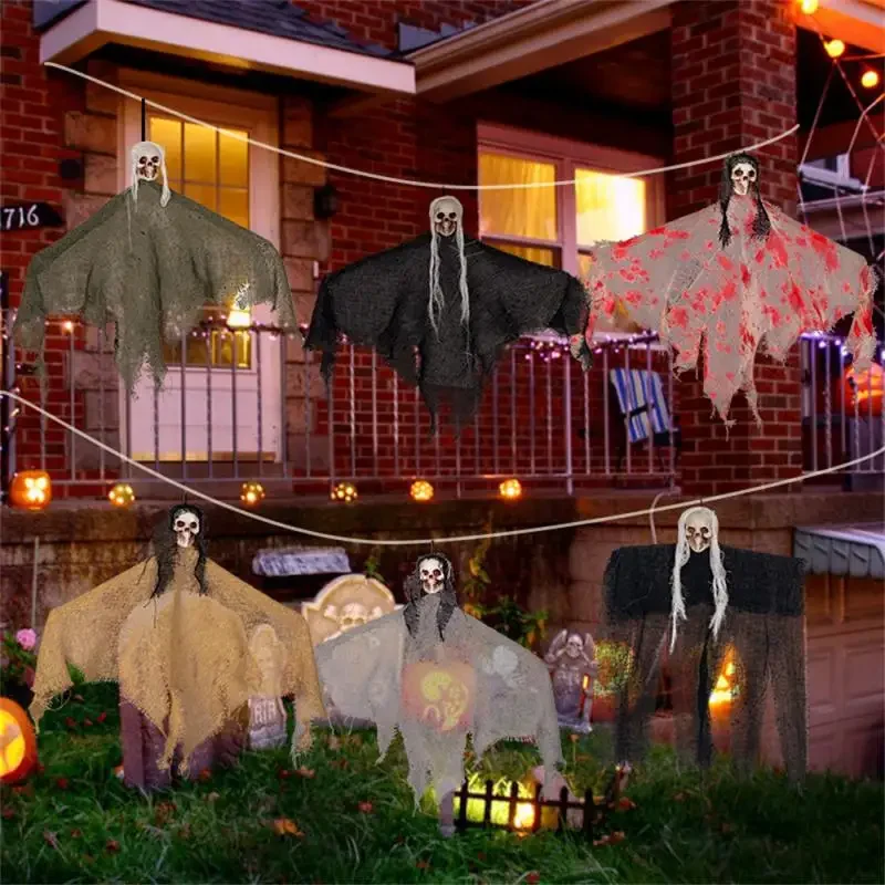 

Halloween Horror Skeleton Hanging Ghost Demon Outdoor Haunted House Scary Hanging Props Halloween Party Decora