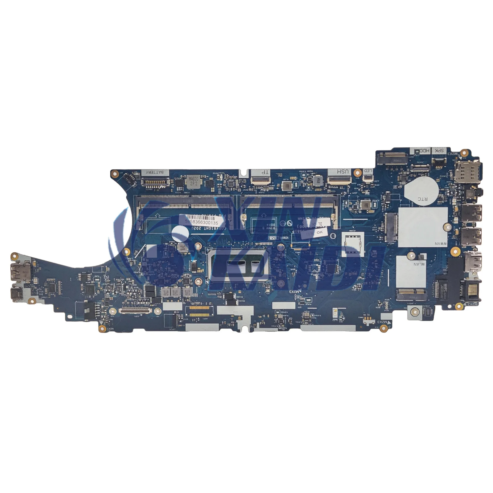 Para DELL Latitude 5510 Laptop Placa-mãe LA-J381P 0HT7GC 0J67M8 0JD0KX i5-10210U I5-10310U i7-10610U Mainboard 100% testado