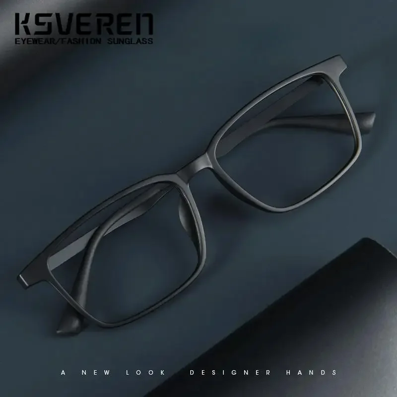 KSVEREN модные очки для чтения с защитой от синего света TR90 титановые удобные очки для чтения для мужчин и женщин для чтения при пресбиопии