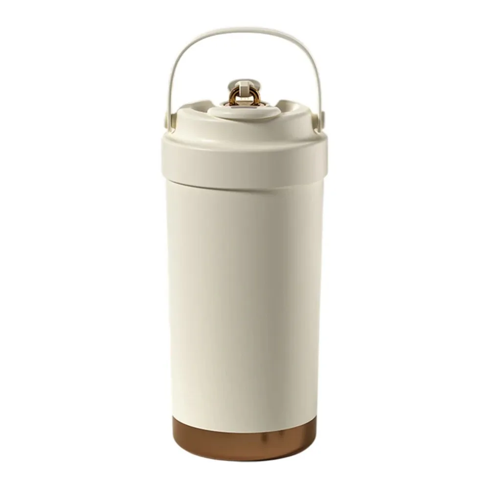 

500ml Travel Coffee Mug Ceramic Coated with Straw Insulated Water Bottle Vacuum Insulated Stainless Steel Tumbler Office