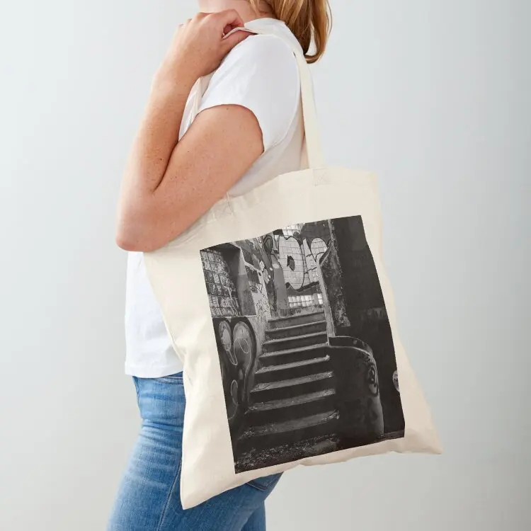 

Decaying Stairwell in Abandoned Factory v1.6 Tote Bag shopping bag logo tote bags aesthetic shopping bag sac pour femme