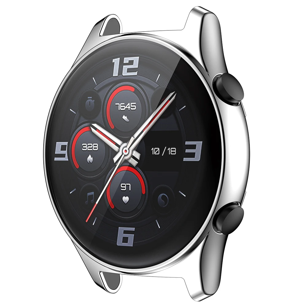 Plating TPU Protective Case For Huawei Honor Watch GS3 Full Screen Protector Shell Cover Bumper