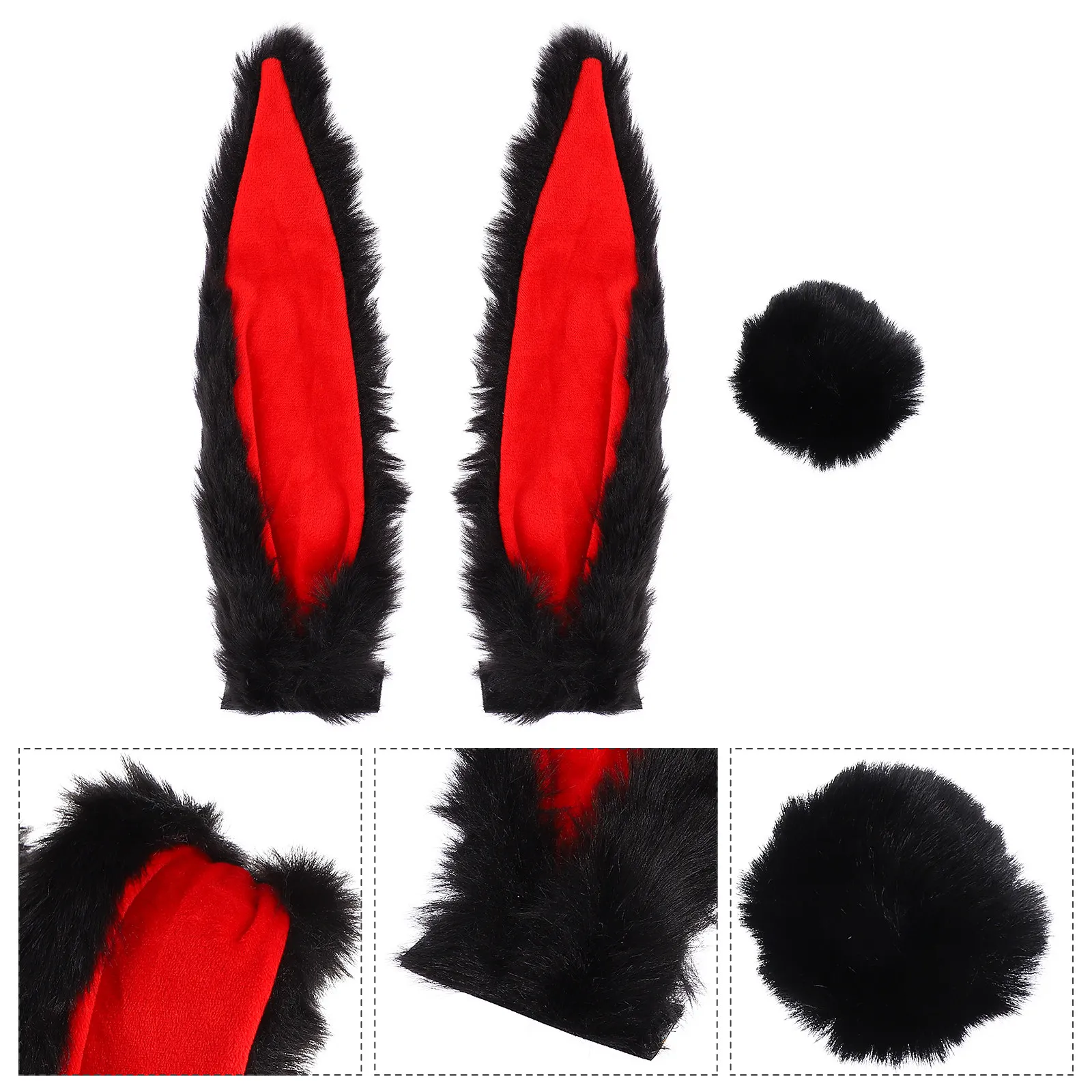 

Набор милых декоративных кроличьих ушек для мотоциклетных шлемов, скутеров и велосипедов, долговечные аксессуары