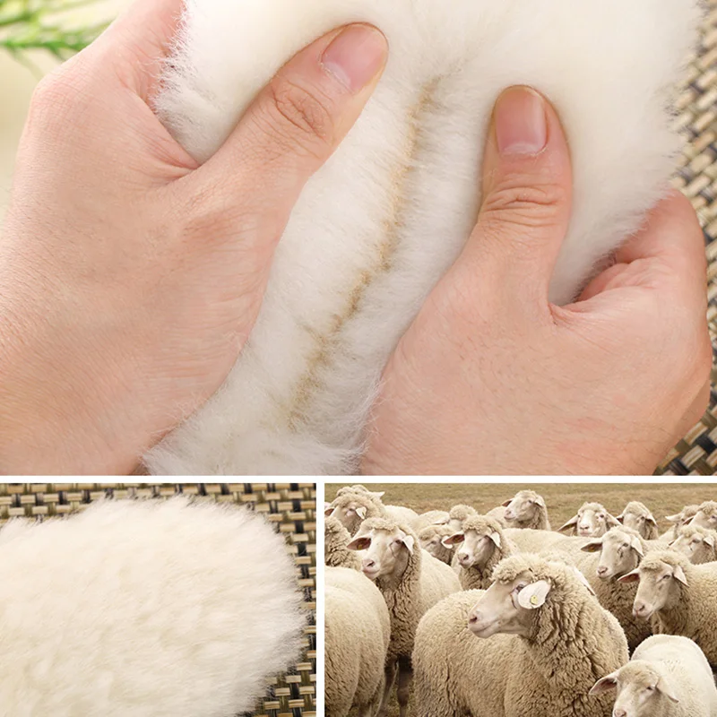 الشتاء الحقيقي الفراء الصوف النعال الرجال النساء الدافئة ساخنة لينة سميكة الدافئة الكشمير الثلوج الأحذية بطانة حذاء إدراج النعال جلد الغنم الطبيعي