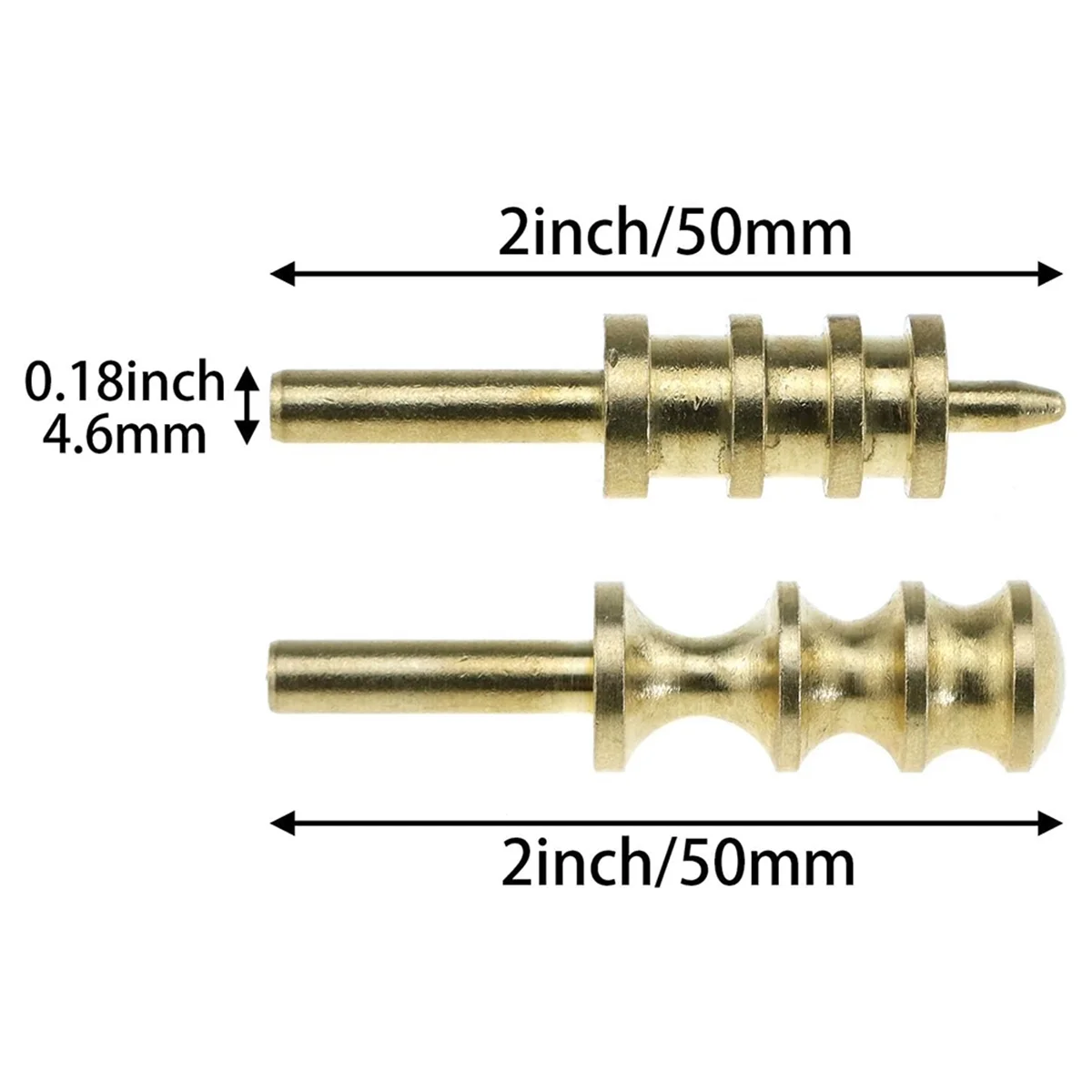 

L33A_2pcs Leather Burnisher/Slicker, Brass Leather Edge Ironing-Head for Leather Slicker Burnishing Brass Burnish Tools