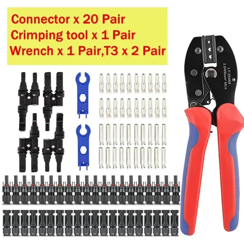 600/400/200/100/40/20/10 Stuks Solar Connectors PV Stekkers 1000V 30A Zonnepaneel Connector Kit Beschikbaar voor PV/MC Kabels 2.5/4/6mm2