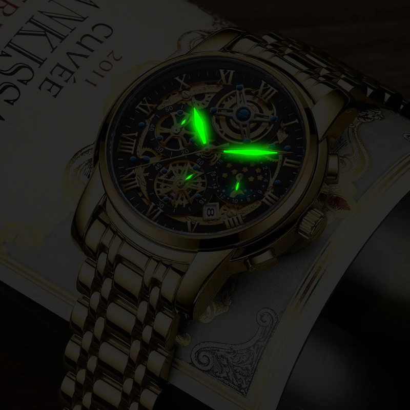 LIGE Brand Fashion Gold Quartz Watch For Women Casual Military Chronograph Wristwatches Waterproof Women Watch Relogio Feminino