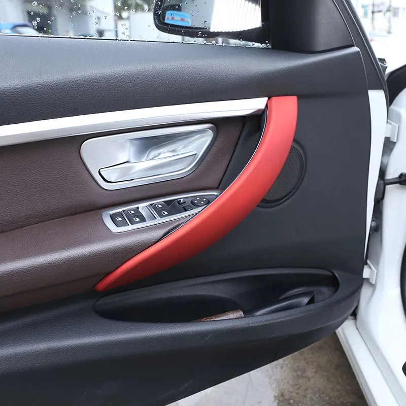 

For BMW 3 4 Series F30 F34 F36 F32 F33 13-19 ABS Carbon Fiber Car Inner Door Armrest Handle Cover Trim Interior Car Accessories