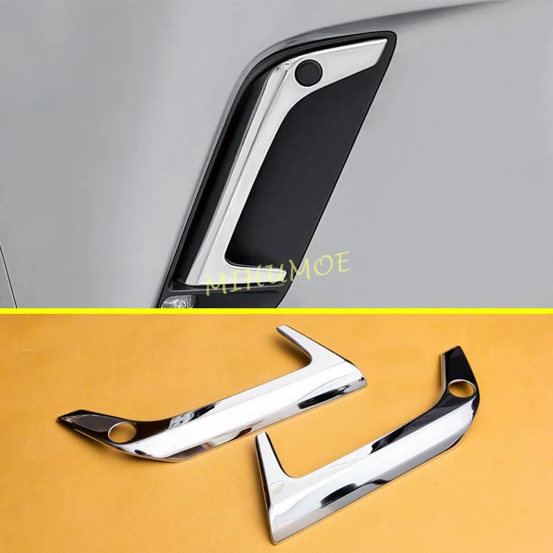 For Lexus RX 350 350h 450h+ 500h 2023 2024 2025 Steel Car Front Fog Light Strip Trim Frame Covers 2Pcs Eyebrow Accessories