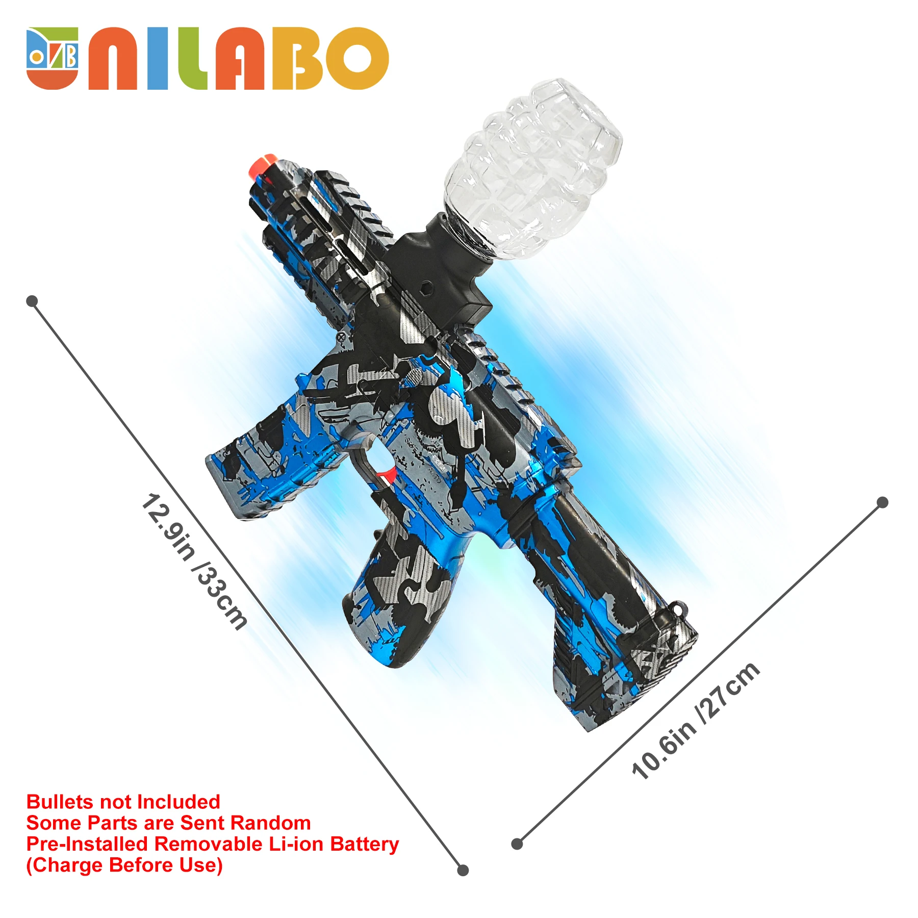 Pistolet jouet Blaster à bille électrique M416 – Grande vitesse, finition métallique, rechargeable – Cadeau de Thanksgiving d'Halloween (ballettes exclues)