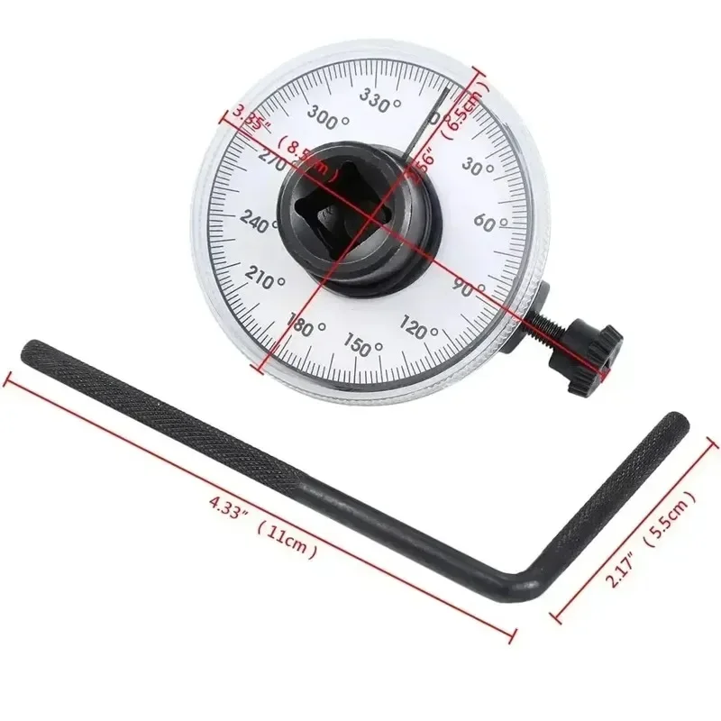 Torque Wrench Torquemeter Dial Automotive Tools Auto Service Equipment Garage Calibrated In Degrees for Angle Measuring