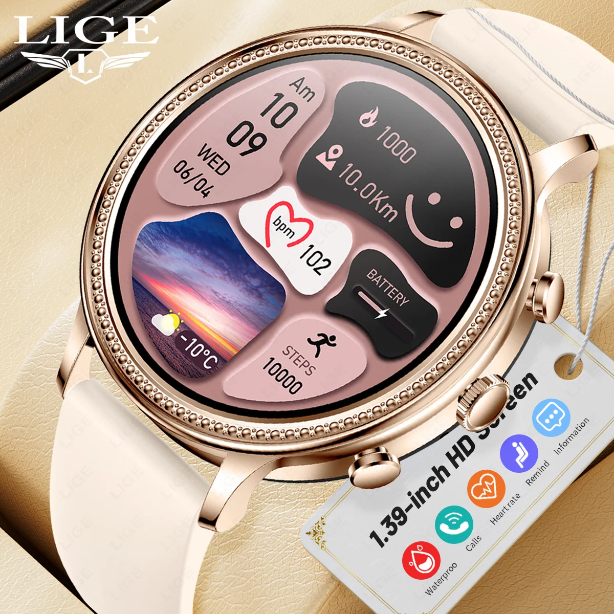 LIGE New GPS Track Women Smart Watch Men Blood Pressure Sport Watches Waterproof Bluetooth Call Digital Clock Ladies Smartwatch